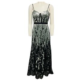 Jonathan Simkhai Simkhai Silver Metallic Brielle Bustier-Kleid Silber
