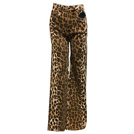 R13 Brown / Black Stone Washed Leopard Jane Jean Castaño