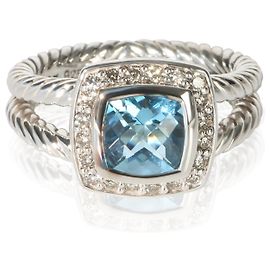 Anel Petite Albion David Yurman em prata esterlina, topázio e diamante Outro