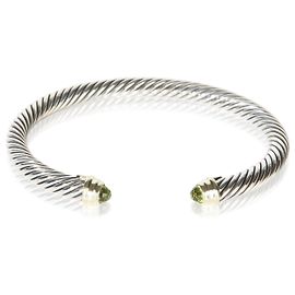 David Yurman Sterling Silver Peridot Cable Classic Bracelet Other