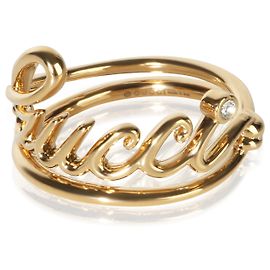 Gucci Gold-Plated Script Ring Other