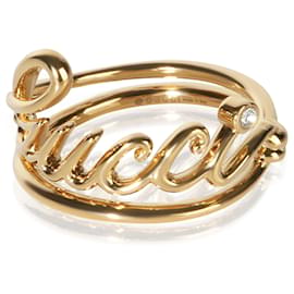 Gucci Script Ring vergoldet Andere