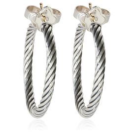 Pendientes de aro Cable en plata de ley David Yurman Otro