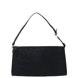 Louis Vuitton Pochette Accessoire Epi Leather Handbag in Black M52942 Black