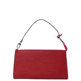 Louis Vuitton Pochette Accessoire Epi Leather Handbag in Red M52947 Red