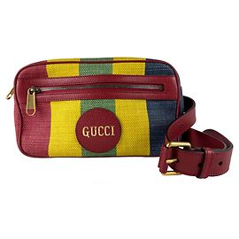 Bolsa de cintura Gucci em canvas e couro multicolorido Multicor