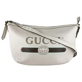 Bolsa de ombro hobo meia lua Gucci Cru