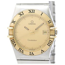 Relógio OMEGA Constellation 18K Gold Over Stainless Steel Quartz Outro
