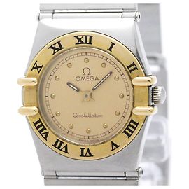 Relógio de pulso feminino Omega Constellation em ouro 18K e aço Outro