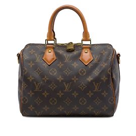 Borsa Louis Vuitton Monogram Speedy Bandouliere 25 Marrone Marrone