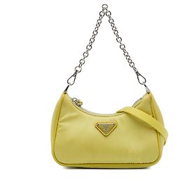Sac à main Prada Mini Tessuto Re Edition 2005 Jaune Jaune