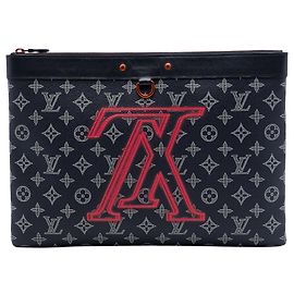 Borsa a pochette Apollo Clutch Louis Vuitton Monogram Ink Upside Down Blu Blu