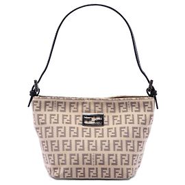 Sac à main Fendi Zucchino Canvas marron Marron