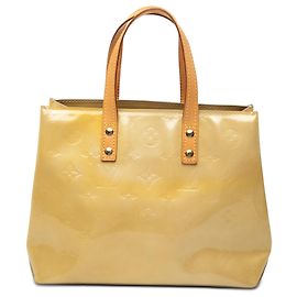 Bolsa de mão Louis Vuitton Monogram Vernis Reade PM Bege Bege