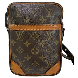 Louis Vuitton Danube PM Borsa a Tracolla Monogram Marrone Gold hardware