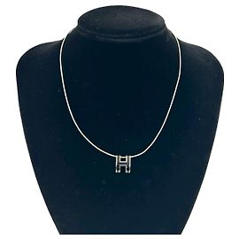 Hermès Colar Hermes Cage d H Prata Prata
