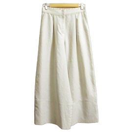 Autre Marque TO BE CHIC Pantalones anchos Blanco Blanco roto