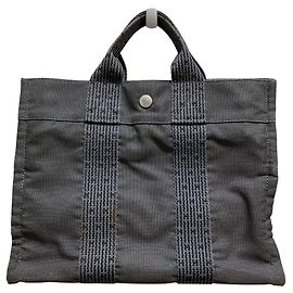 Borsa Tote Hermès Herline PM Canvas Marrone