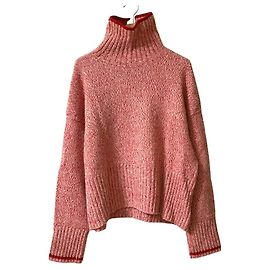 Autre Marque MACPHEE Fine Lambswool Turtleneck Pullover Red