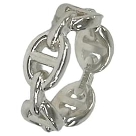 Hermès Hermes Enchainée PM Band Ring Silvery