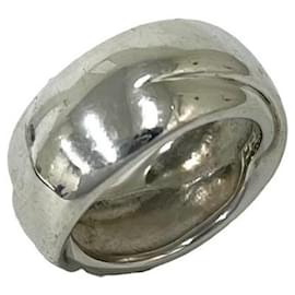 Hermès Hermes Vintage Silver Band Ring Silvery
