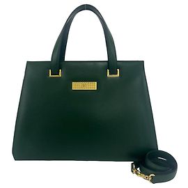 Bolsa de Ombro 2-Way em Couro Verde Christian Dior Verde