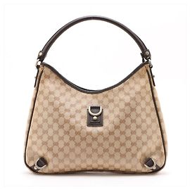Bolsa de Ombro em Couro Gucci GG Crystal Abbey Marrom