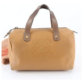 Loewe Anagram Mini Boston Bag Hellbraun