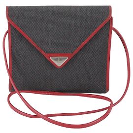 Yves Saint Laurent YSL Cassandra Leather Shoulder Bag Brown Red