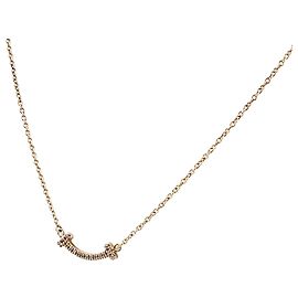 Colar com pingente Tiffany & Co. T Smile em ouro rosa 18K Outro
