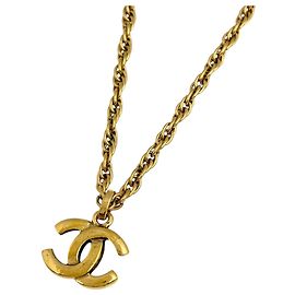 Collier Chanel plaqué or Doré