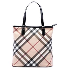 Burberry Beige Supernova Check Coated Canvas Tote Other