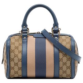 Borsa Boston Gucci Beige Small GG Canvas Web Joy Beige