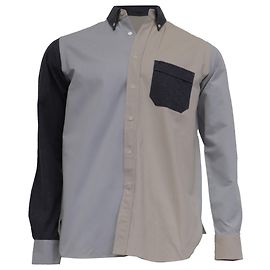 Camisa Oxford Loewe em patchwork em algodão multicolorido Outro Impressão em python