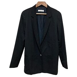 Chloé Chloe Wool Stretch Single Tailored Jacket Black
