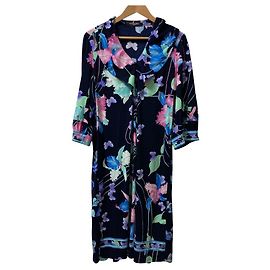 Autre Marque LEONARD FASHION Langkleid mit Blumenprint Schwarz Andere