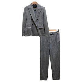 Max Mara Studio Karierter Wollanzug-Set Braun