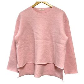 Autre Marque Yori Asshuku Front Short Pullover Wollpullover Pink