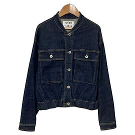 Autre Marque CYAN tokyo Stand Collar Denim Short Jacket Blue