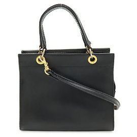 Céline Celine Leather 2way Handbag Black