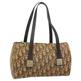 Sac à main Christian Dior Trotter Canvas Beige Ton Or Autre