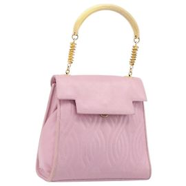 Sac à main FENDI en cuir rose ton or Auth ep15666A Rose Autre