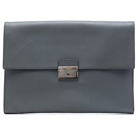 Pochette porte-documents Prada Saffiano grise Gris