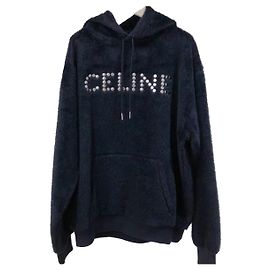Céline Strickpullover aus Wolle Schwarz Schwarz
