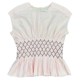 Chanel Pink Cotton Top Size 38 Pink