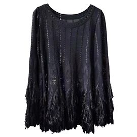 Autre Marque Alaïa Strickwaren Schwarz Viskose Größe 38 Schwarz