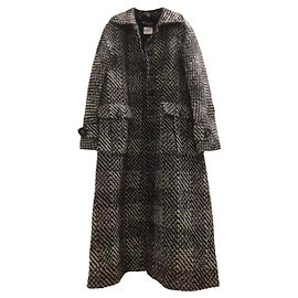 Chanel Wool Coat Multi Color Size 36 Multiple colors