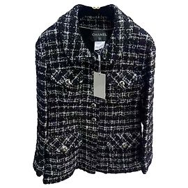 Abrigo Chanel de algodón mujer talla 40 Multicolor