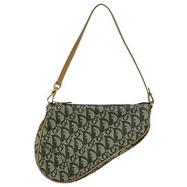 Borsa Saddle Christian Dior Trotter Verde