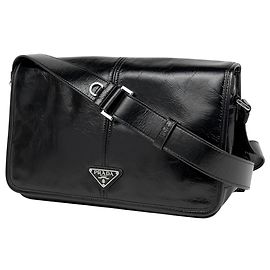 Borsa a tracolla Prada in pelle nera Nero